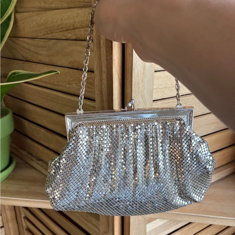 Vintage Whiting & Davis Silver Mesh Evening Bag